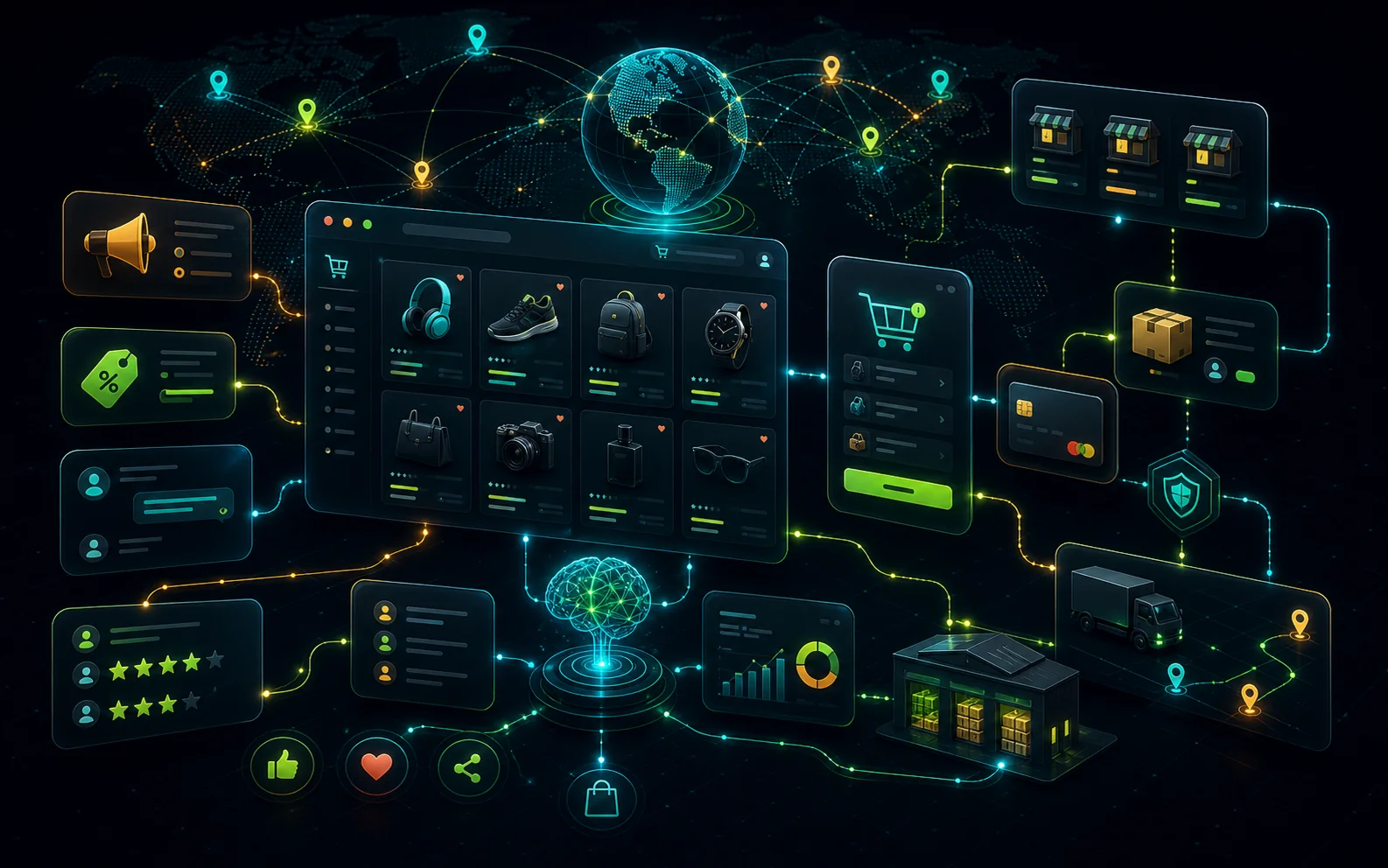 AI e-commerce marketplace and online sales platform