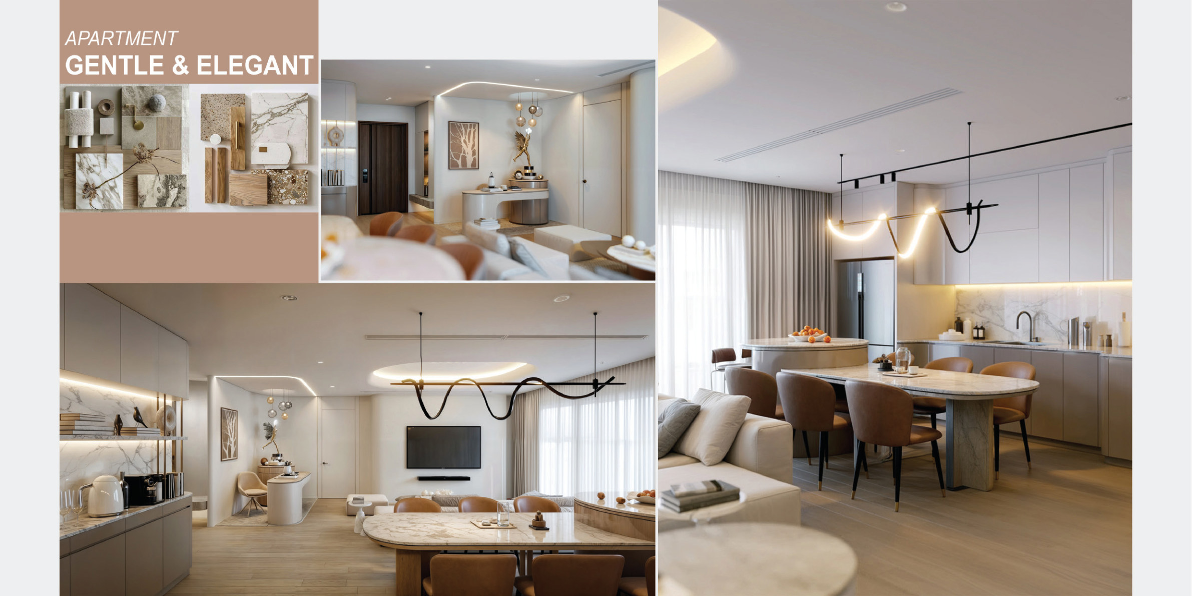Gentle and Elegant apartment interior board from IND profile