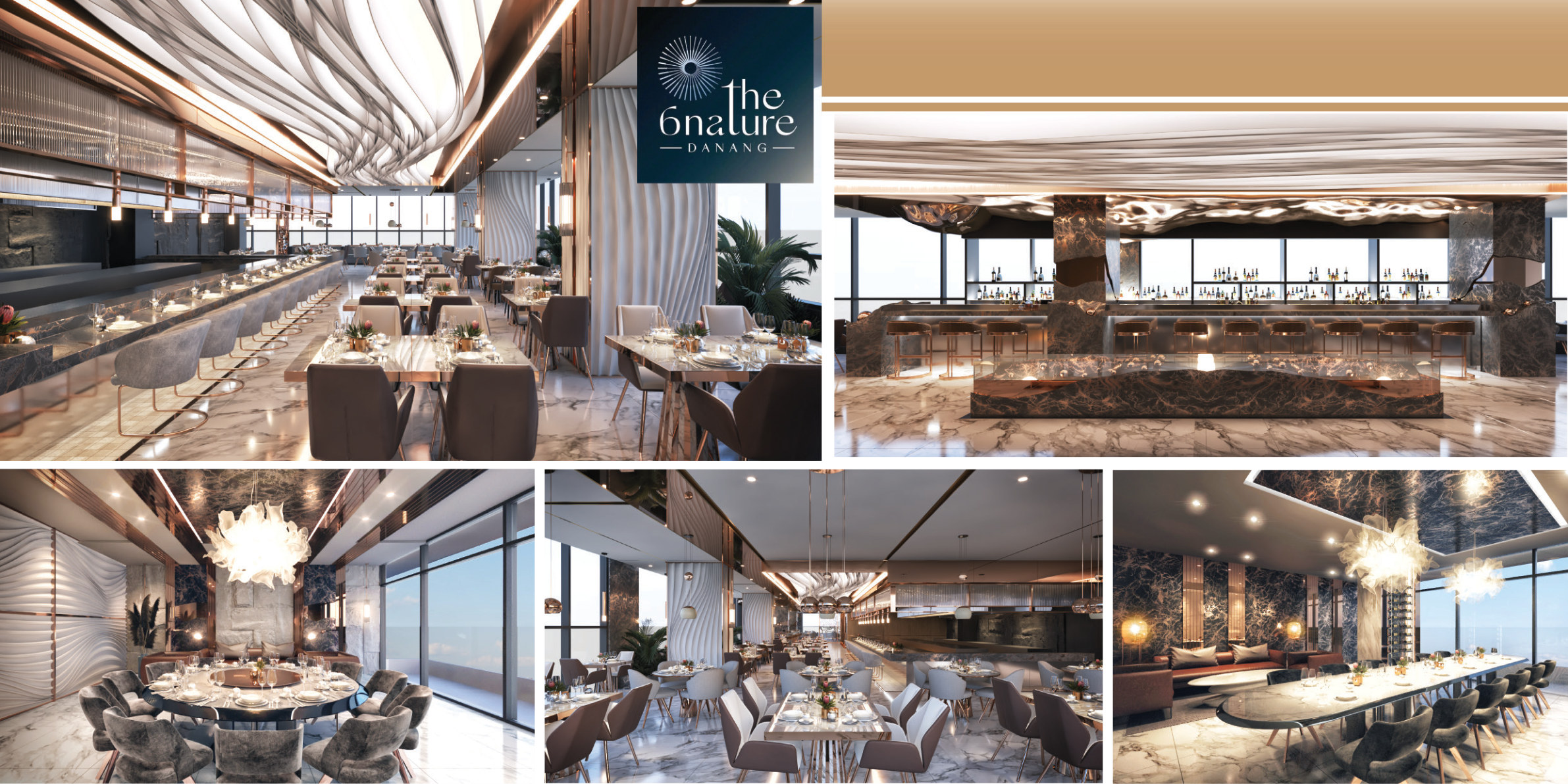 The 6Nature Danang restaurant interior board from IND profile