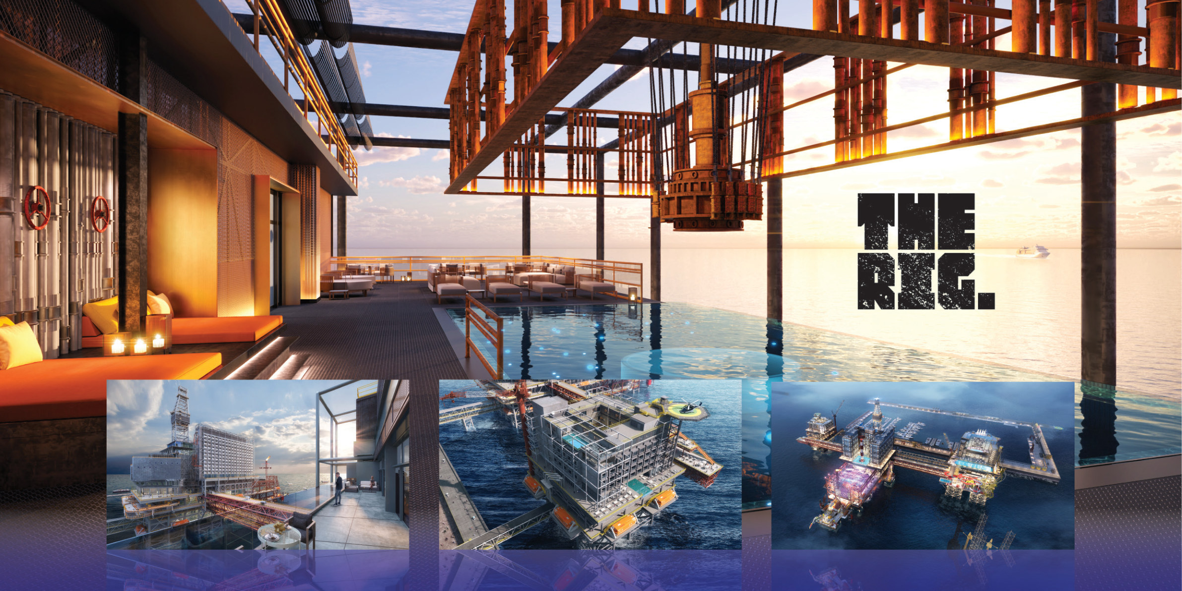 The Rig destination lounge visualization board from IND profile